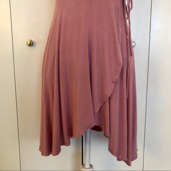 Kimchi Blue mauve pink side tie wrap dress - Picture 2 of 11